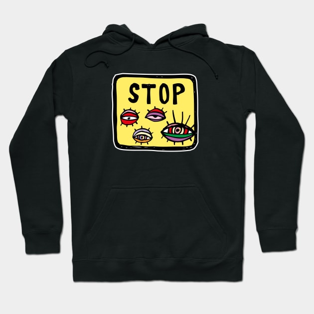 Stop! Eyes wathing Hoodie by Nadyusha4444